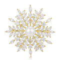 Luxury Copper Zircon Sunflower Brooch For Coat And Sweater view 1