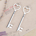 Open Heart Key Metal Charm in 3 Finishes for Jewelry Crafts view 3
