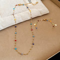 Cute Summer Dopamine Faux Crystal Beaded Star Heart Bracelet Necklace Jewelry Set For Women view 4