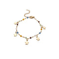 Cute Summer Dopamine Faux Crystal Beaded Star Heart Bracelet Necklace Jewelry Set For Women view 5