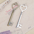 Open Heart Key Metal Charm in 3 Finishes for Jewelry Crafts view 1