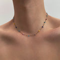 Old Money Style Irregular Faux Crystal Beaded Geometric Collarbone Necklace view 1