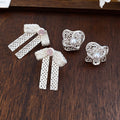 Light Luxury Zircon Bow Pearl Flower Stud Earrings With Silver Needles For Women view 2