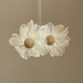 Bohemian Woven Straw Silk Gauze Flower Stud Earrings For Women Beach Vacation Fabric Jewelry view 4