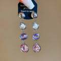 Alloy Rhinestone Oval Teardrop Stud Earrings Minimalist Sweet Geometric Silver Post Jewelry view 1