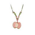 Ceramic Apple Braided Cord Beaded Necklace Pendant Jewelry Set For Women Pastoral Cute Style view 5