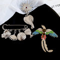 Sparkling Zircon Enamel Lip Geometric Pendant Brooch For Women European Alloy Fashion Accessory view 4