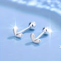 Minimalist Heart Shape Stud Earrings Small Love Ear Bone Studs Versatile Women's Jewelry view 1