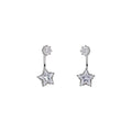 Sparkling Zircon Star Stud Earrings Copper Light Luxury Sweet Playful Jewelry view 5
