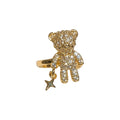 Cute Bear Copper Clip-on Earrings Summer Sweet Cool No Piercing Ear Cuff Jewelry view 5