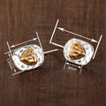 Vintage Distressed Heart Drop Earrings For Women Two Tone Bohemian Vacation Sweet Cool Jewelry view 4
