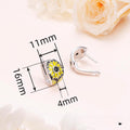 Yellow Daisy Oil Painting Stud Earrings For Women New Chinese Style Qipao Sweet Cool Jewelry view 4