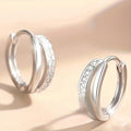Korean Style Zircon Ear Cuff Earrings Fashion Line Hoop Design Daily Women's Jewelry view 1