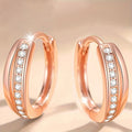 Korean Style Zircon Ear Cuff Earrings Fashion Line Hoop Design Daily Women's Jewelry view 6