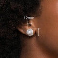 Elegant Flower Zircon Faux Pearl Earrings For Women, Daily Banquet Versatile Fashion Jewelry view 4