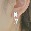 Cute Cat And Fish Stud Earrings, Creative Small Animal Daily Minimalist Fresh Fashion Ear Jewelry view 5