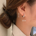 Plain Round Hoop Earrings, Light Luxury Minimalist Circle Design Fashion Versatile Ear Jewelry view 4