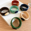 European Style Oval Acrylic Gradient Bangle Light Luxury Vacation Statement Bracelet view 2