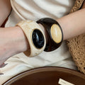 European Style Oval Acrylic Gradient Bangle Light Luxury Vacation Statement Bracelet view 3