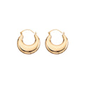Elegant French Vintage Chunky Gold Alloy Hoop Huggie Ear Cuffs, Minimalist Statement Round Circle Earrings view 5