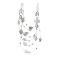 French Vintage Crystal Beaded Layered Irregular Faux Pearl Necklace Luxury Vacation Choker view 5