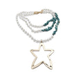 Faux Pearl Star Stone Beaded Necklace Light Luxury Sweet Vacation Collarbone Jewelry view 5