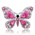 Alloy Enamel Rhinestone Butterfly Brooch Pin For Women's Suit Decor view 1