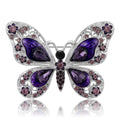 Alloy Enamel Rhinestone Butterfly Brooch Pin For Women's Suit Decor view 5