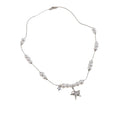 Light Luxury Faux Pearl Zircon Beaded Pendant Necklace, Geometric Round Elegant Collarbone Chain for Women view 5