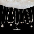 Light Luxury Faux Pearl Zircon Beaded Pendant Necklace, Geometric Round Elegant Collarbone Chain for Women view 3