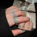 Copper Zircon Round Lace Open Ring For Women Vintage Court Style Geometric Index Finger Jewelry view 1