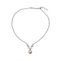 2026 Light Luxury Zircon Flower Faux Pearl Pendant Necklace Geometric Round Clavicle Choker view 5