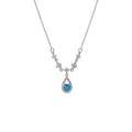 Light Luxury Copper Zircon Teardrop Pendant Necklace, Minimalist Elegant Collarbone Chain view 5