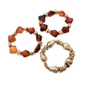 European American Irregular Oval Acrylic Beaded Bangle For Women Statement Geometric Bracelet view 5