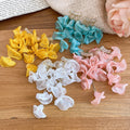 Summer Chiffon Flower Zircon Stud Earrings With Silver Posts, Sweet Resort Style Jewelry view 2