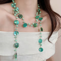 Old Money Bohemian Shell Tassel Collarbone Necklace With Beach Animal Zodiac Charm view 1