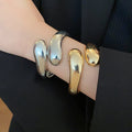 Alloy Twisted Teardrop Open Bangle Geometric Minimalist Fashion OL Wrist Jewelry view 1