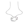 Sparkling Zircon Flower Mother Of Pearl Butterfly Copper Choker Necklace For Women view 5