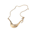 Irregular Geometric Alloy Pendant Necklace, Minimalist Old Money Style Metal Clavicle Chain For Women view 5