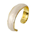 18K Gold Plated Copper Enamel Wave Stripe Open Bangle For Elegant Women view 5