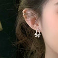 Sparkling Rhinestone Butterfly Bow Faux Pearl Stud Earrings Exotic Sweet Light Luxury Jewelry view 2