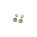 Korean Fresh Round Resin Stud Earrings With Silver Posts Geometric Minimalist Women's Jewelry view 5