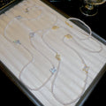 Old Money Style Faux Pearl Flower Zircon Sweater Necklace Sparkling Luxury Clavicle Chain view 4