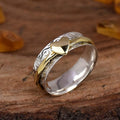 Two Tone Heart Linear Polygon Ring For Women Vintage Rococo Style Fashion Accessory view 5