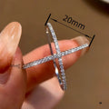 Minimalist Cross Ring For Women, Korean Style Cool Tone Commuter Fashion Accessory view 4