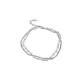 Sparkling Zircon Star Faux Pearl Beaded Necklace Bracelet Anklet Jewelry Set For Women view 5