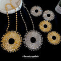 2026 New Alloy Full Rhinestone Irregular Stud Earrings Necklace Jewelry Set For Women view 1