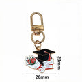 Graduation Cap Enamel Charm Earrings Necklace Pendant, DIY Handmade Jewelry Accessory Material view 4