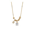Light Luxury Copper Zircon Crystal Beaded Geometric Choker Necklace For Summer Vacation view 5