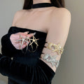 Metal Starfish Shell Open Bangle, European Beach Vacation Style Statement Jewelry view 2